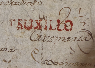 CARTA COLONIAL DE TRUXILLO A CAXAMARCA, 1807